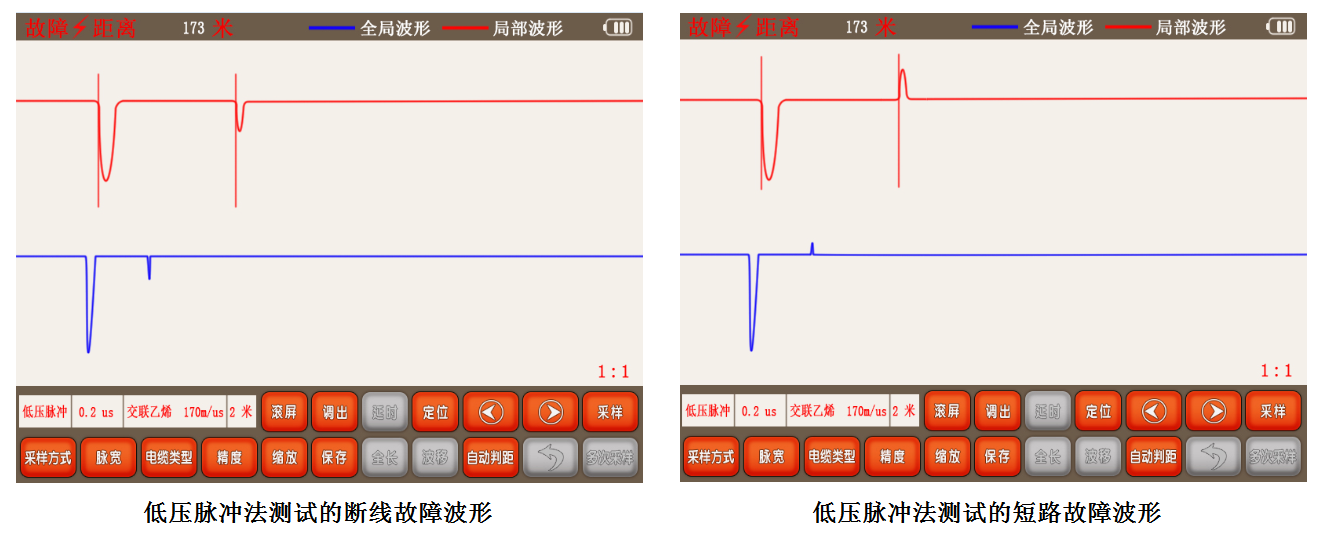 GDBN-C2000電纜故障測(cè)試儀低壓脈沖法顯示波形